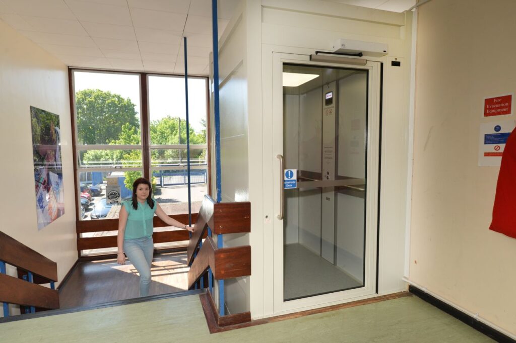 In the main reception area – replacing with a Midilift XLplus.