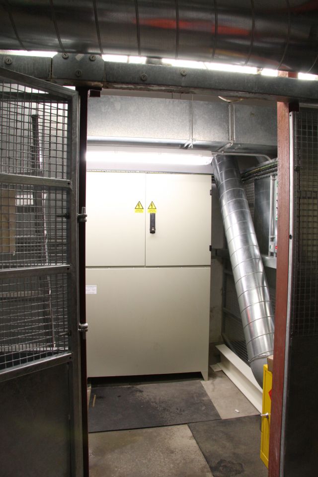 A motor room was created within part of an existing boiler room that sits directly below the ticket hall.