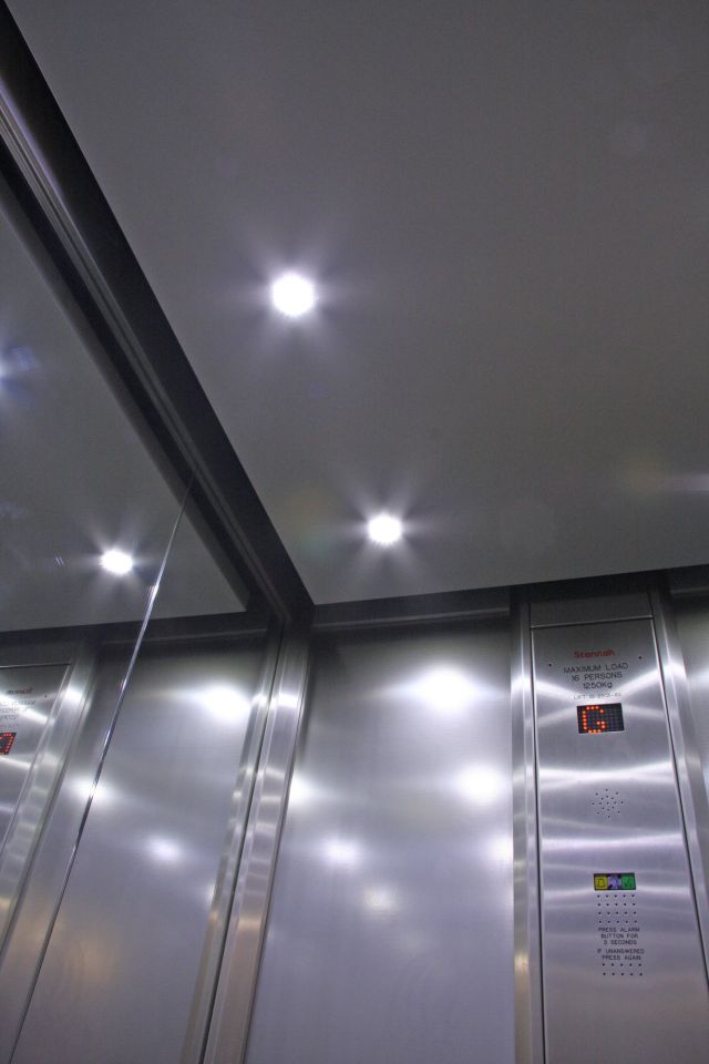 Downlighter ceilings help passengers navigate, and feel safer.