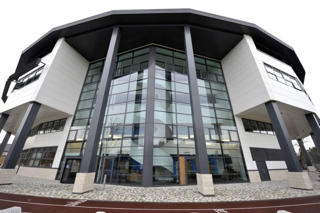 2 traction-drive Xtralift passenger lifts: People-movers of choice in this brand new Academy in London.