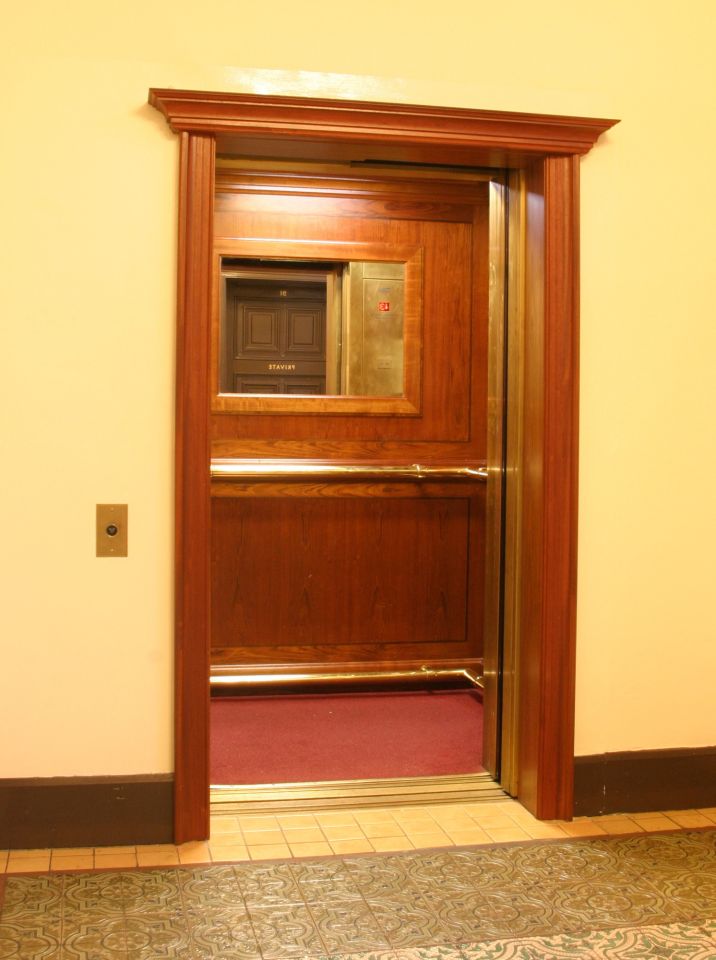 A 12-person, traction-drive passenger lift for the specific use of the Lord Provost of Glasgow and staff.