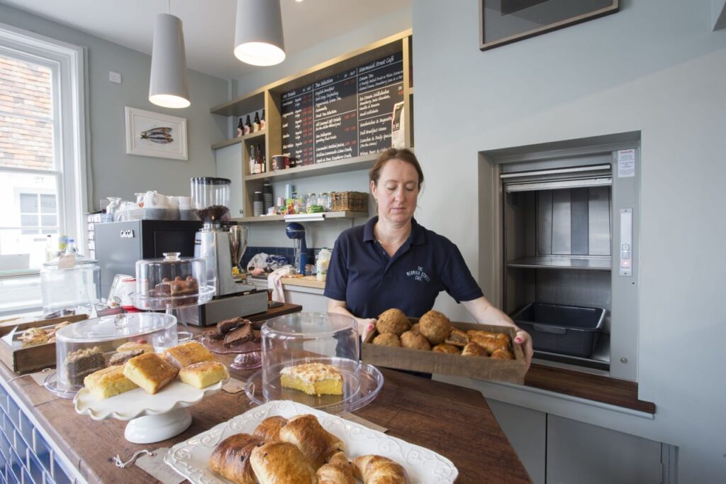 A Stannah Microlift makes light work of multiple floors in a Grade II listed guest house and café