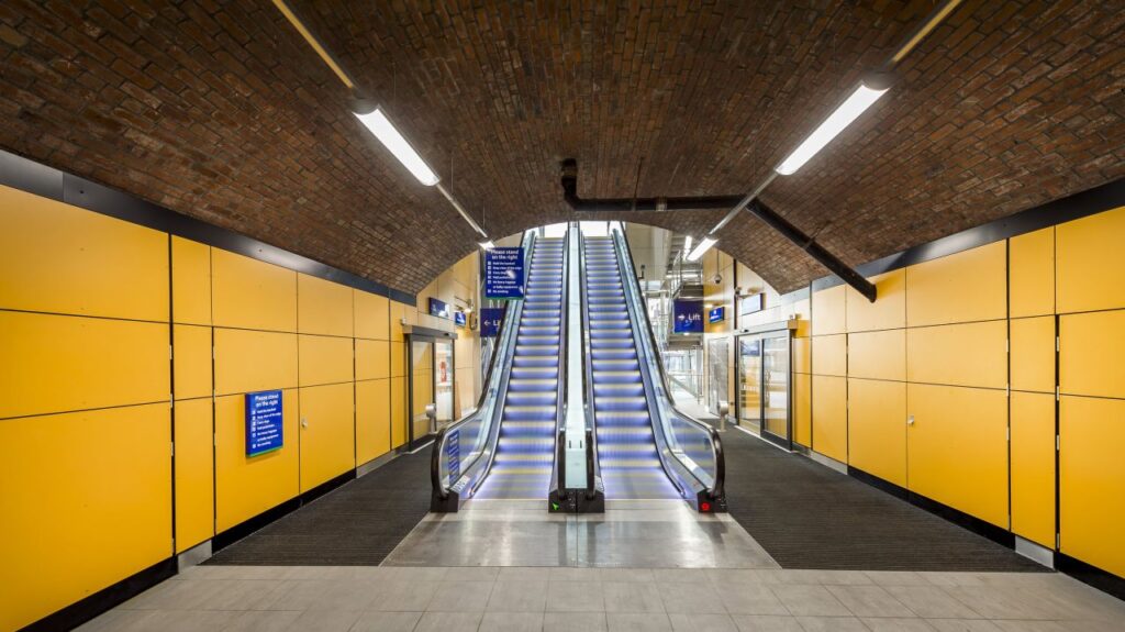 Stannah escalators at Leeds Station