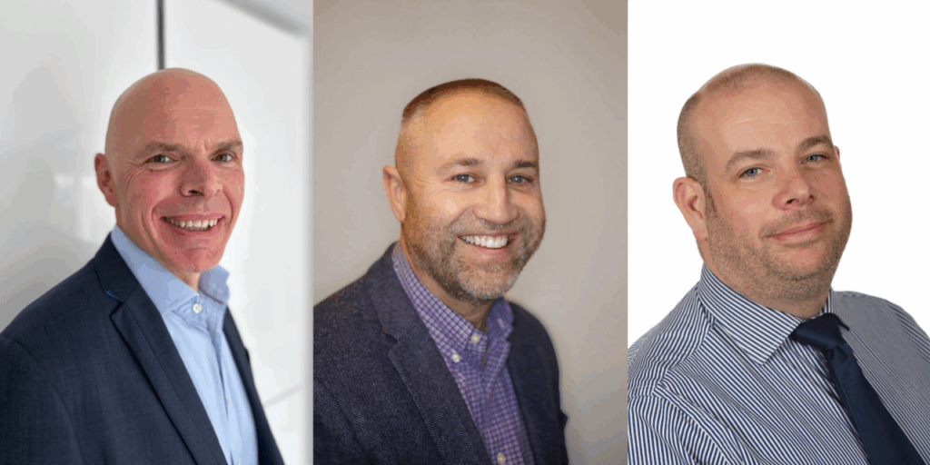 Mark Purkis (left), Craig Wrightson (middle) and Tim Henman (right)