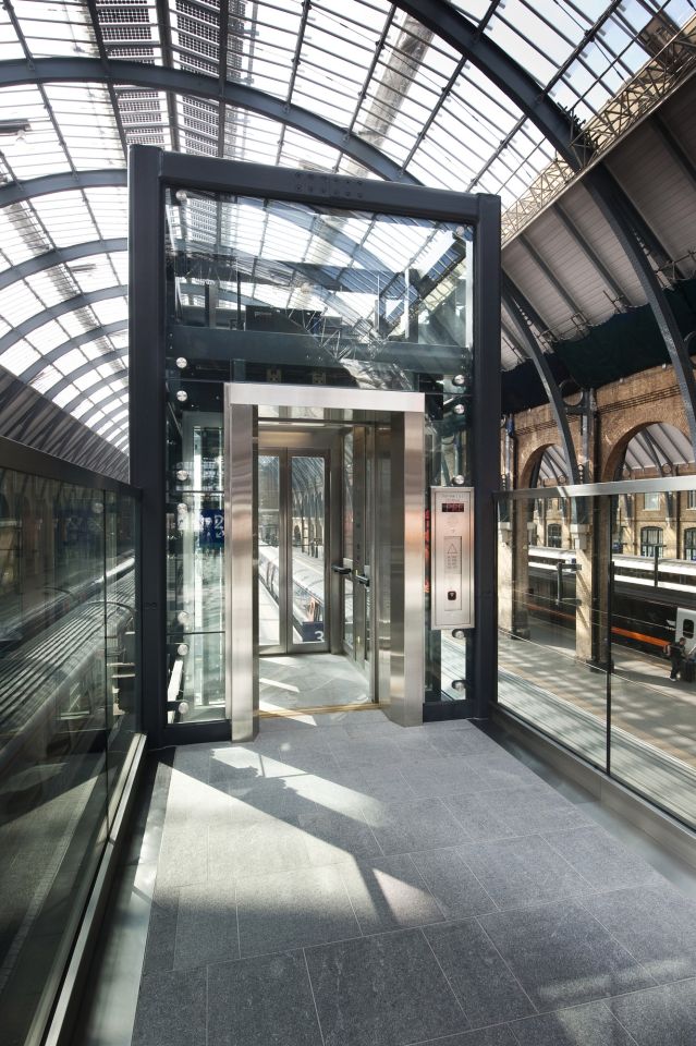 Bespoke Stannah lift at rail station