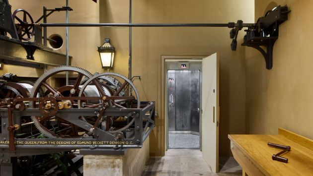 Bespoke Stannah 13-person passenger lift at Elizabeth Tower, London.