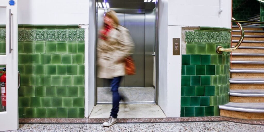 Exiting an escalator