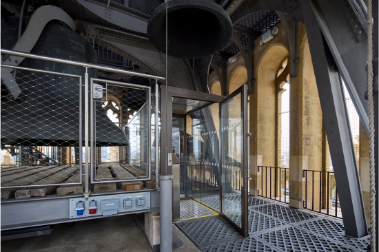 Stannah platform lift, nestled in the bells