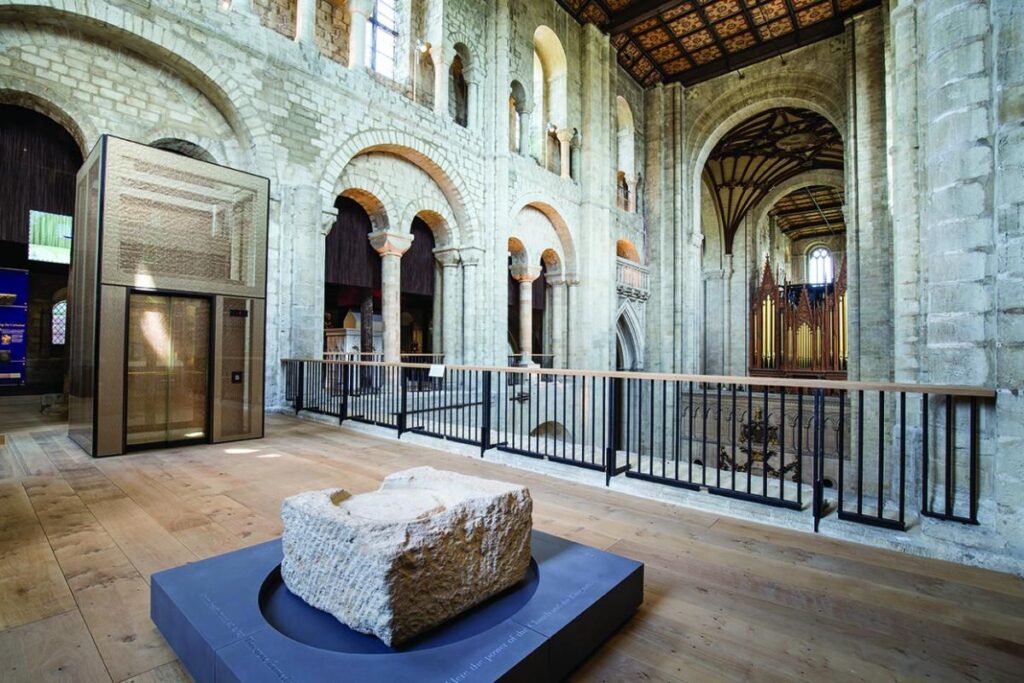 Stannah lift at the top floor. Images: Winchester Cathedral / Kevin Gover
