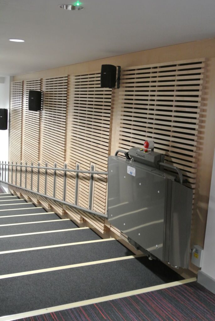 Wall mounted Stairiser SR in grey.