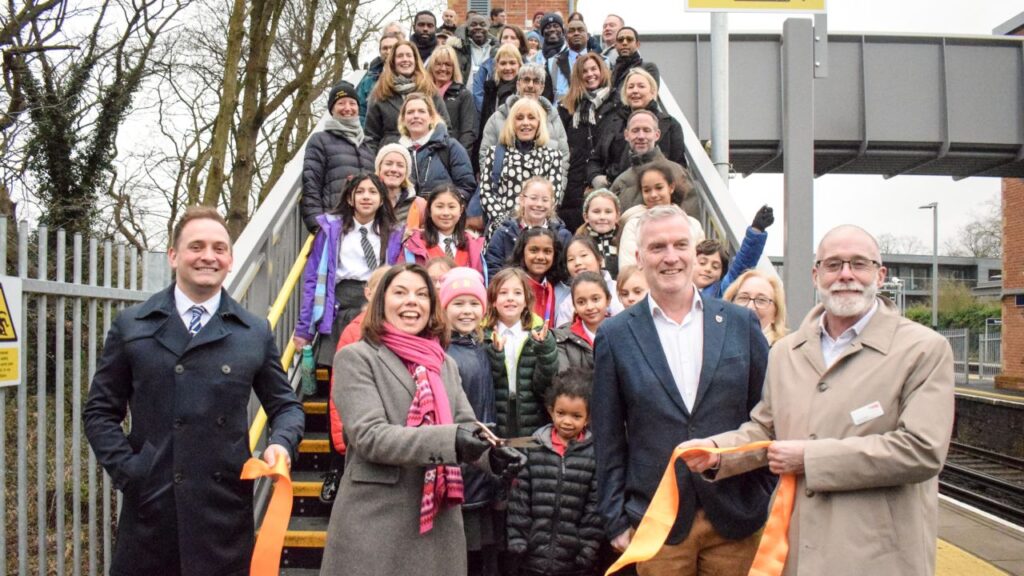 Barnes station celebrating the AFA opening in February. Image credit: Network Rail