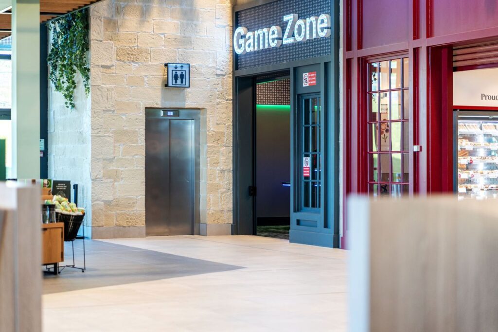 The lift operates at 1.0 metres per second across two floors