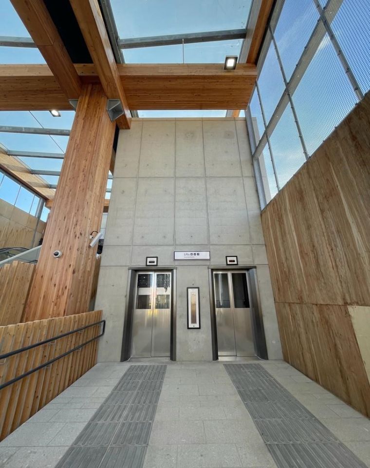 The brand new Brent Cross West station provides access-for-all with Stannah passenger lifts. Image credit Thameslink.