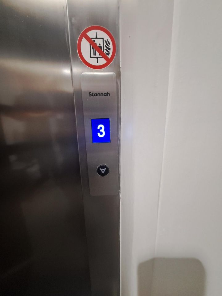 View of landing operating buttons