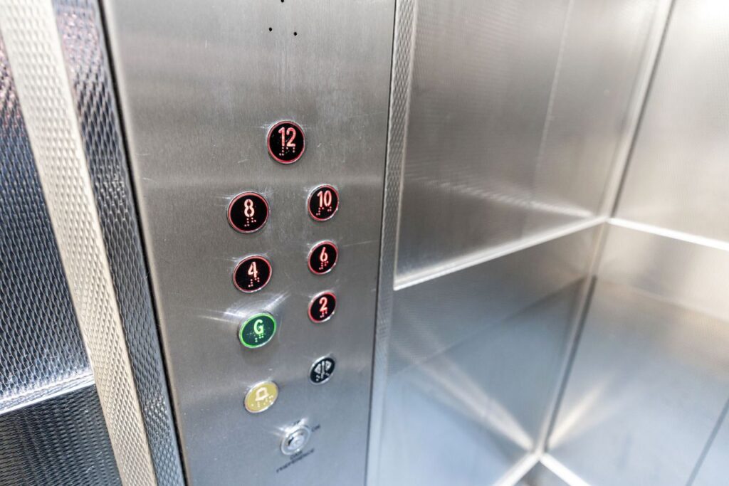 New car operating panels bring the lifts up to the latest lift regulations