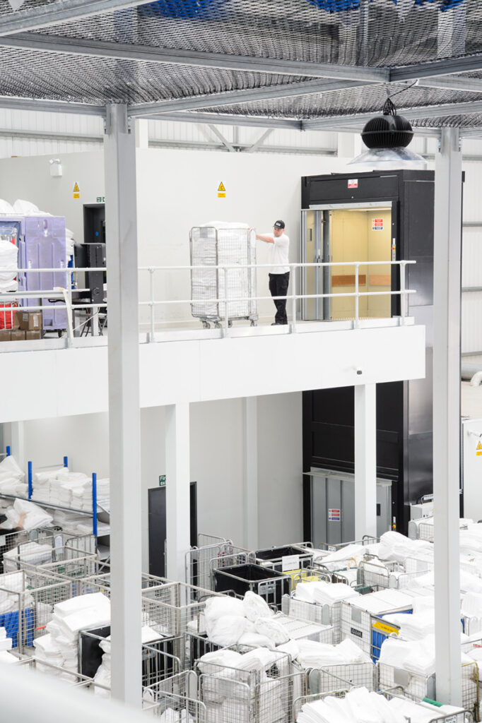 Goodsmaster CD structure, serving a mezzanine floor.