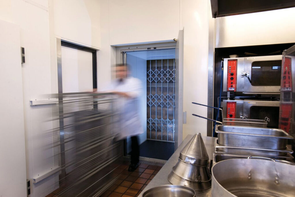 A Goodsmaster serving the kitchens at the LG Arena.