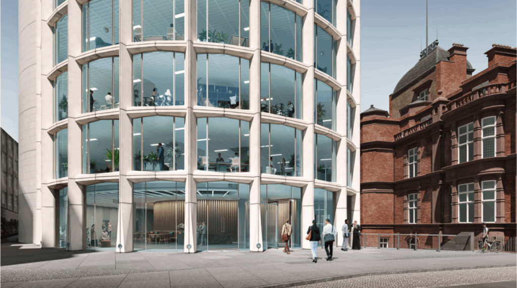 Exterior view of Asticus Building, London [Image courtesy of Our Studio]