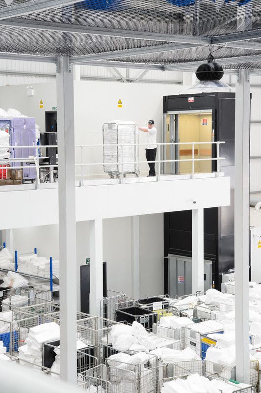 Stannah Goodsmaster at CLEAN super laundry in Slough