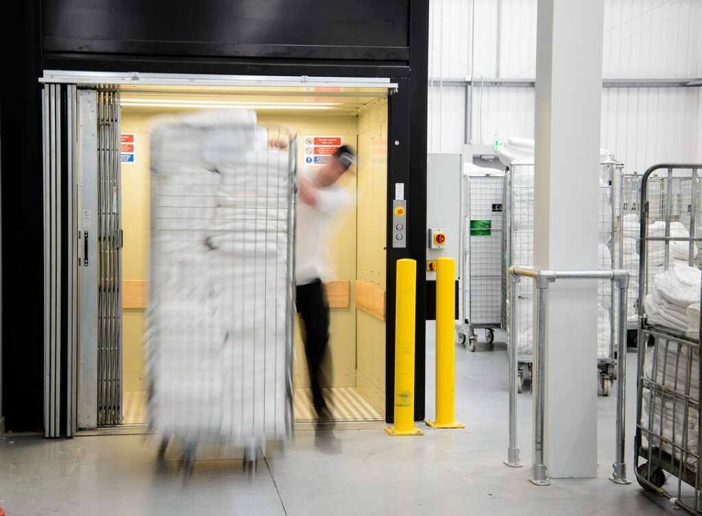 Stannah Goodsmaster at CLEAN super laundry in Slough