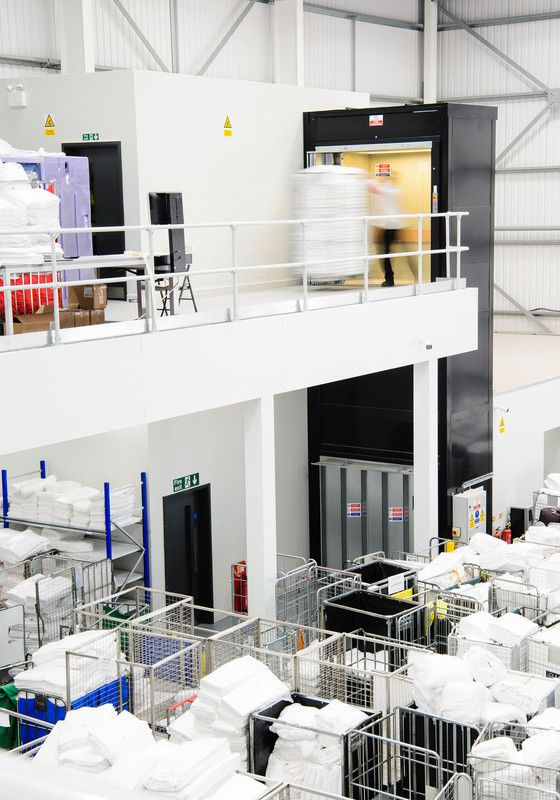 Stannah Goodsmaster at CLEAN super laundry in Slough