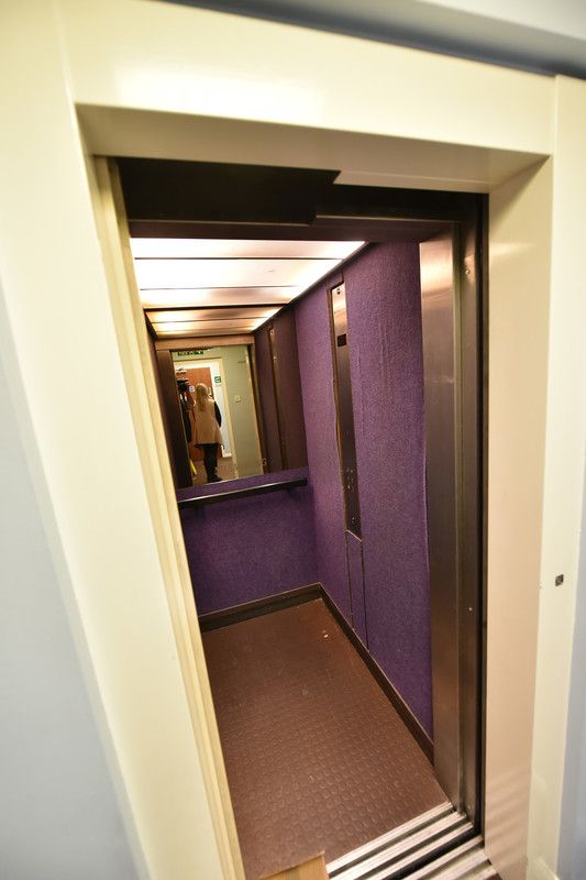 Half-height rear-view mirror and brown vinyl stud floor - more original features.