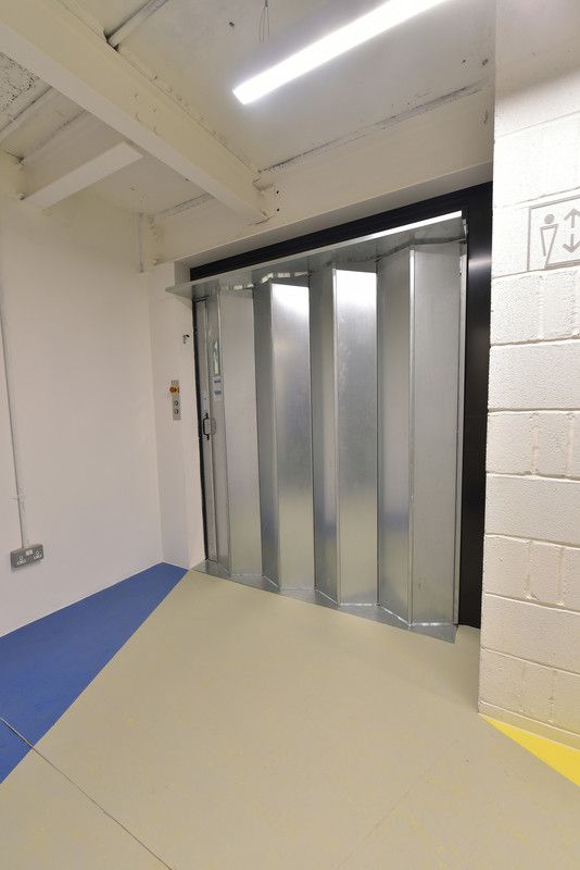 Stannah Goodsmaster 1000 CD Plus goods attendant lift in the revamped Kings House office building in Central London