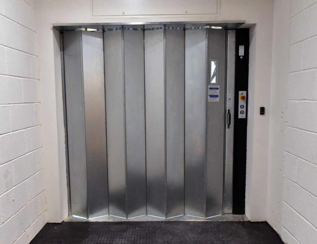 Stannah Goodsmaster 1000 CD Plus goods attendant lift in the revamped Kings House office building in Central London