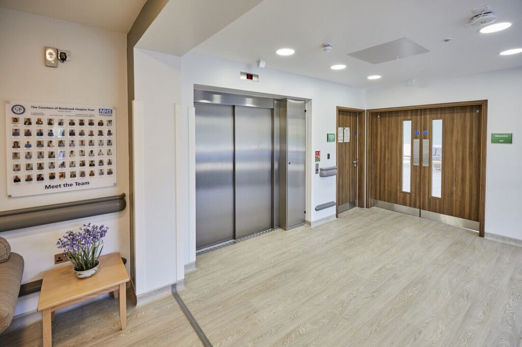 Stannah passenger lift in Countess of Brecknock Hospice