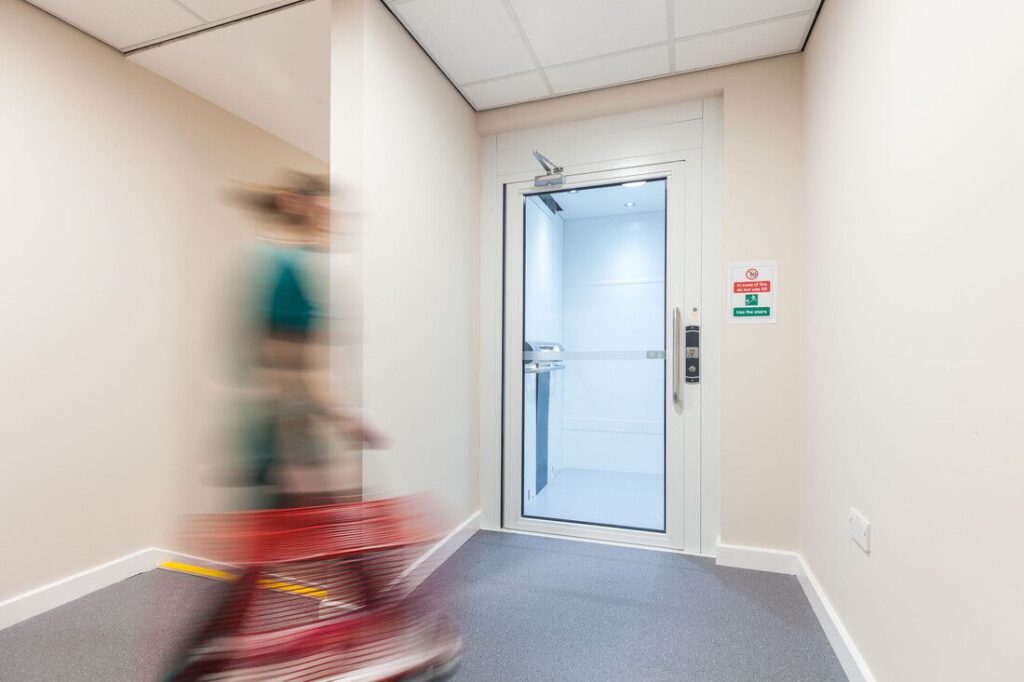 Stannah vertical platform lift for Wicstun Veterinary Group