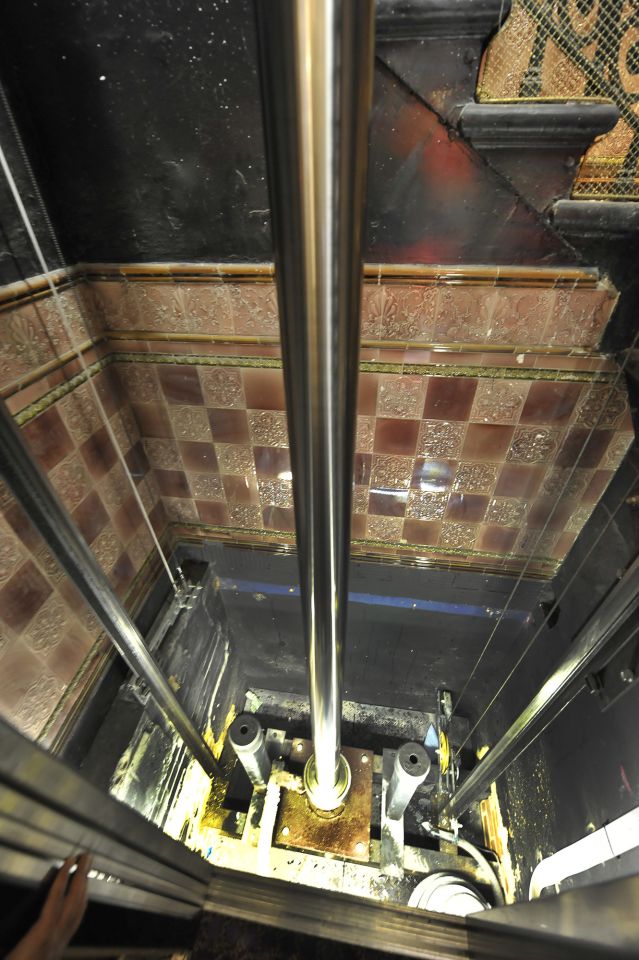 Power from below: the hardworking lift hydraulics that keep people moving.