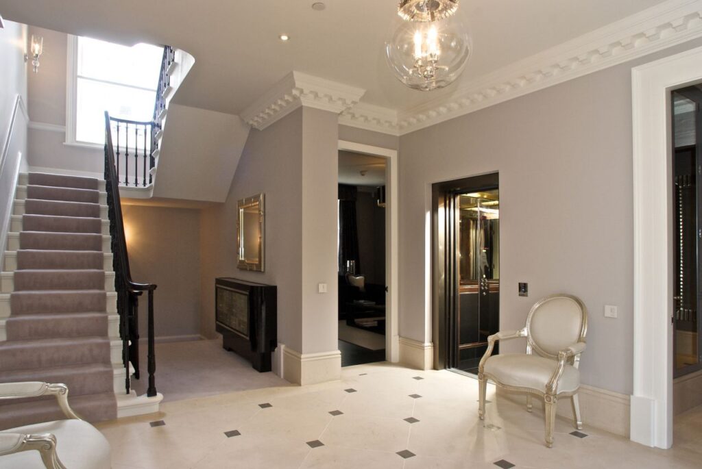 A bespoke Stannah 8-person passenger lift features in each of the eight residences.