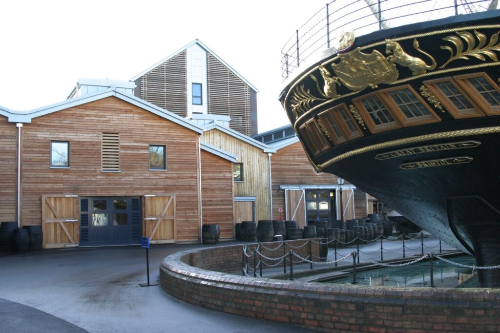 Visitors start their journey in the dockside museum