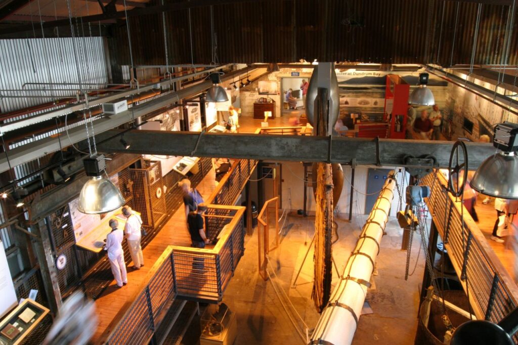 The entrance and dockside museum captivates the visitor and leads them towards the ship
