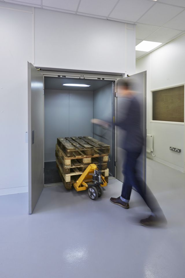 Goodsmaster classic goods lift at Mavala