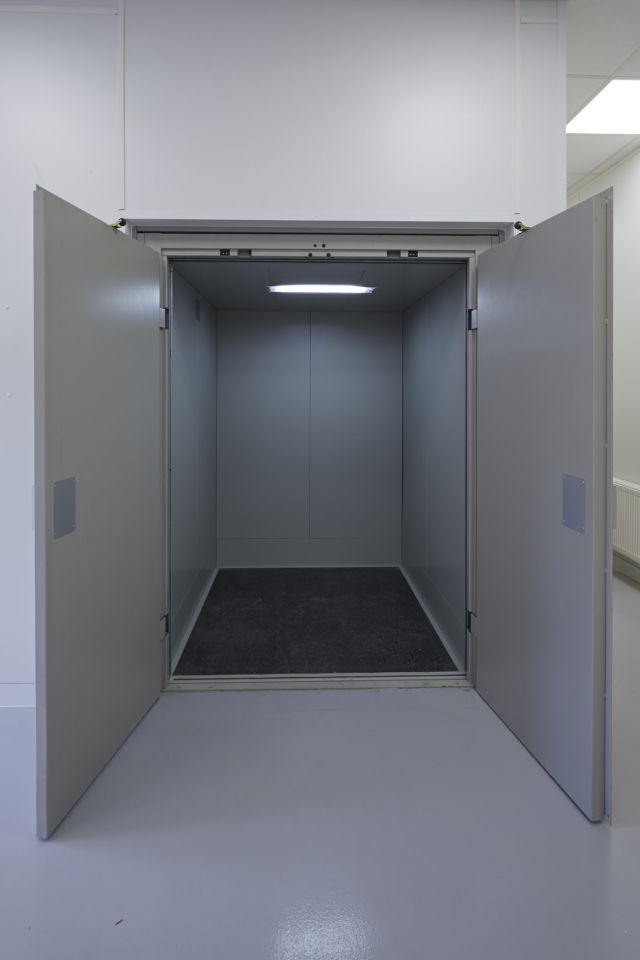 Goodsmaster classic goods lift at Mavala