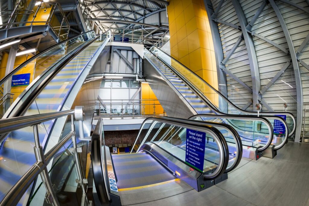 Stannah escalators at Leeds station