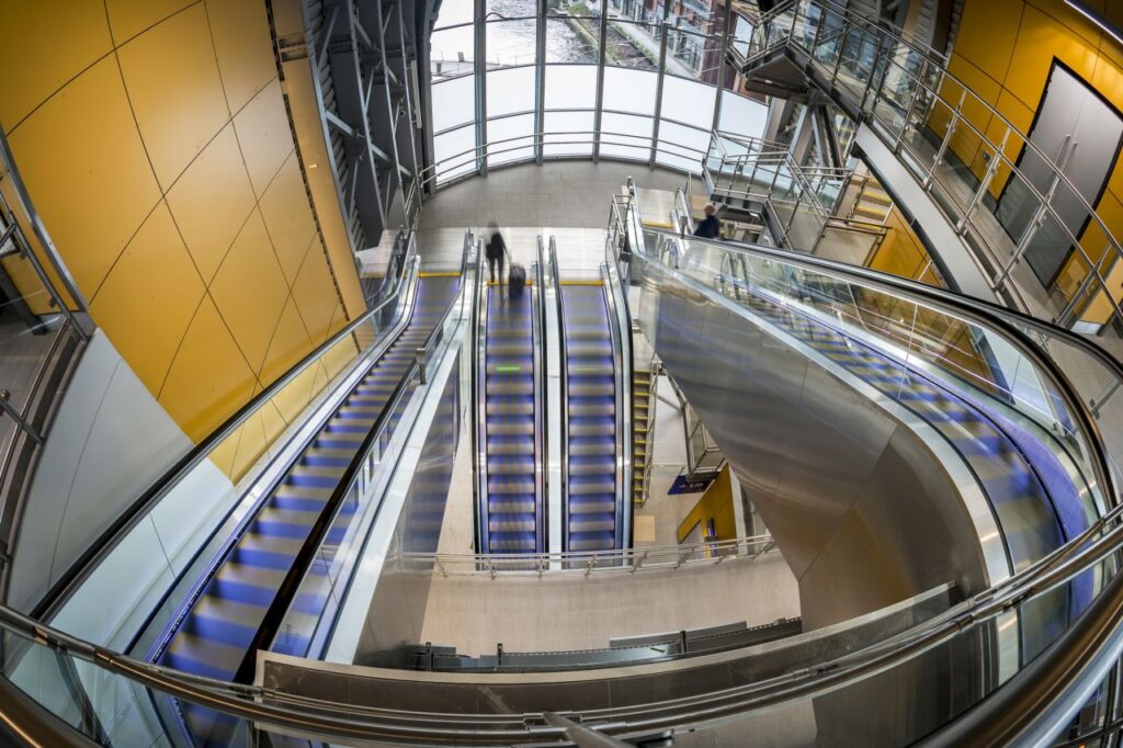 Stannah escalators at Leeds station