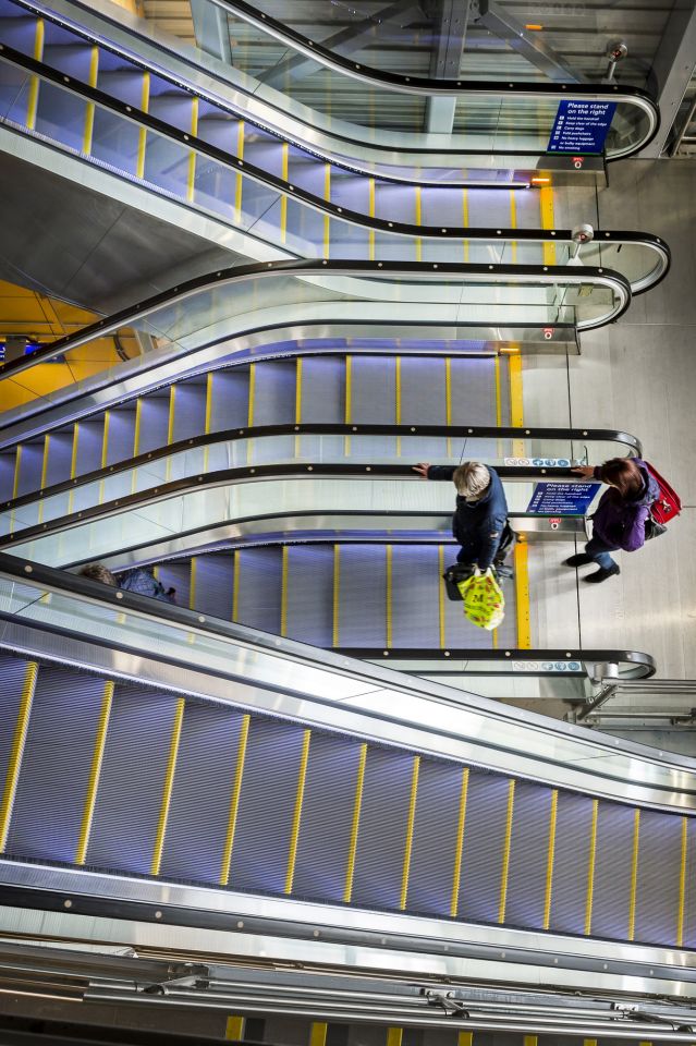 Stannah escalators at Leeds station