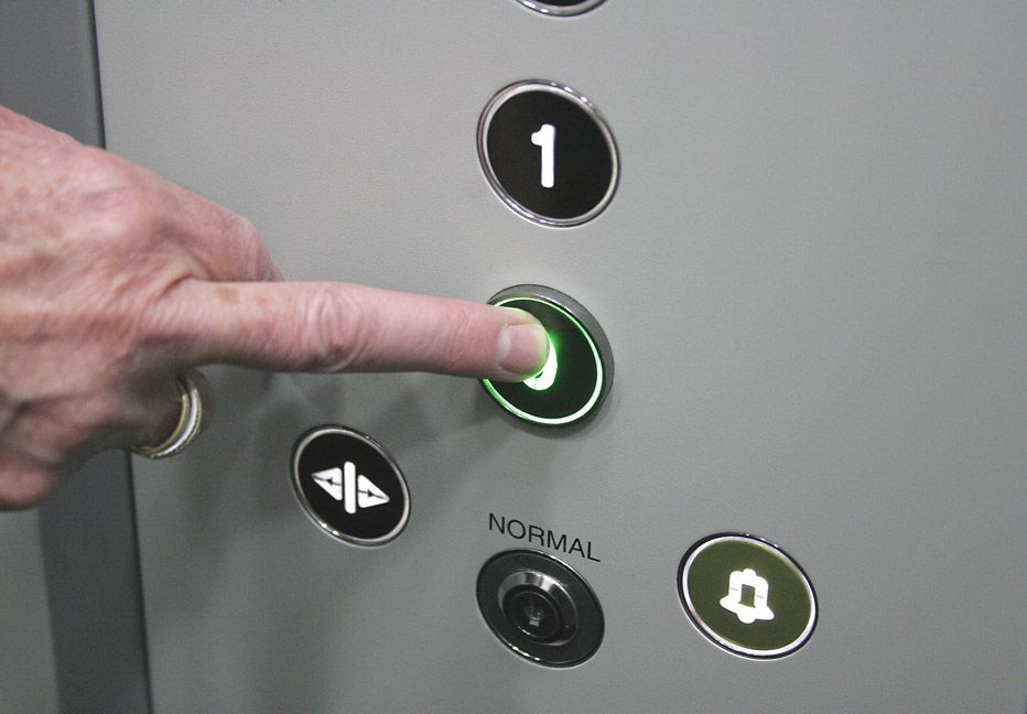 Easy to use, push-button controls, - and easy to reach by wheelchair-users.