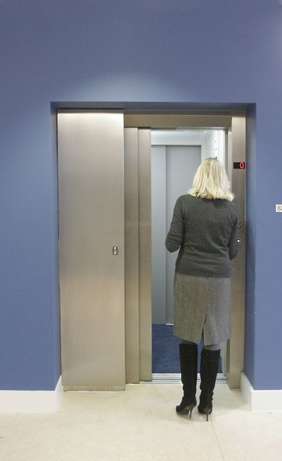 Big enough to take up to 8 people or a wheelchair-user and attendant, in keeping with the Equality Act 2010.