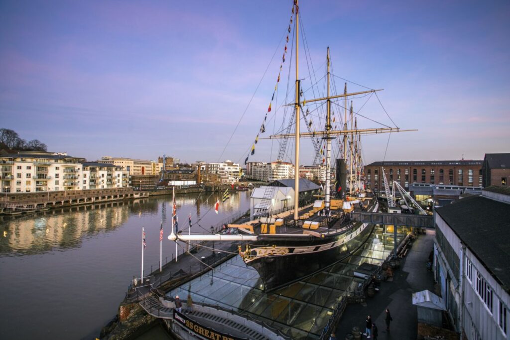 SS Great Britain sitting in her original dock in Bristol