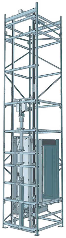 The FX lift’s own structure eliminates the need for scaffolding, a lifting beam and load bearing wall.