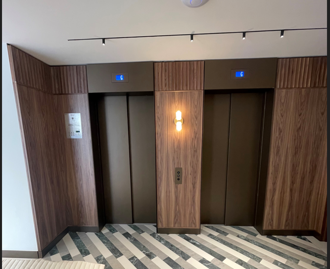 Passenger lift landing on the 5th floor